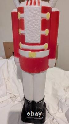 Vintage 30 African American Black Nutcracker Soldier Blow Mold NEEDS CORD