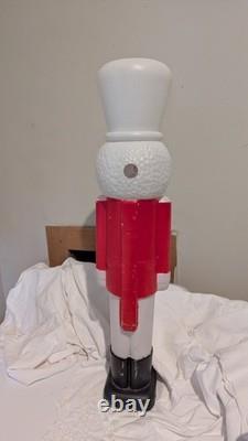 Vintage 30 African American Black Nutcracker Soldier Blow Mold NEEDS CORD
