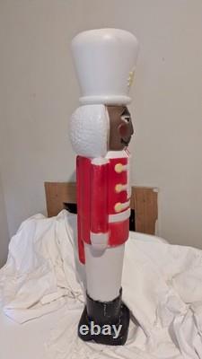 Vintage 30 African American Black Nutcracker Soldier Blow Mold NEEDS CORD
