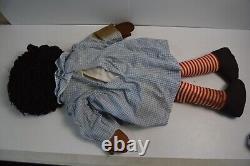 Vintage 3 Ft Raggedy Ann Handmade Cloth Black African American Dolls Ethnic