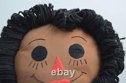 Vintage 3 Ft Raggedy Ann Handmade Cloth Black African American Dolls Ethnic