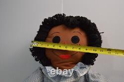 Vintage 3 Ft Raggedy Ann Handmade Cloth Black African American Dolls Ethnic