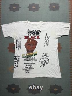 Vintage 80s 90s graphic t shirt test print black pride African American XL