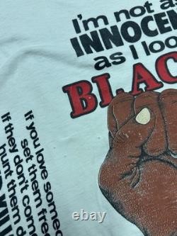Vintage 80s 90s graphic t shirt test print black pride African American XL