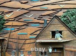 Vintage African American Black Family Folk Art Wood Carving Douglasville Ga