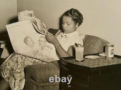 Vintage African American Black Woman Newspaper Schlitz Beer Alka Seltzer Photo