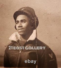 Vintage African American Black Ww2 1944 Tuskegee Airman Usaaf Aaf Headset Photo