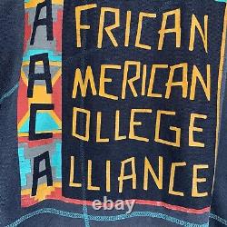 Vintage African American College Alliance Hoodie Mens Size 2XL Faded Black