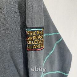 Vintage African American College Alliance Hoodie Mens Size 2XL Faded Black