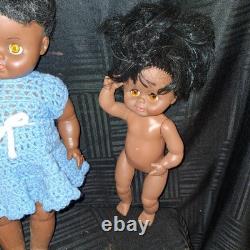 Vintage African American Doll Collection Lot of 6 Black Dolls 1960s-80s Estate