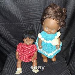 Vintage African American Doll Collection Lot of 6 Black Dolls 1960s-80s Estate