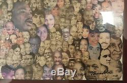 Vintage African American Fine Art Collage Chicago IL Black History Mlk Activists