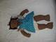 Vintage African American Handmade Cloth Girl Doll Black Folk Art
