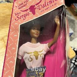 Vintage African American Miss Sergio Valente Barbie Size Doll Hong Kong NRFB