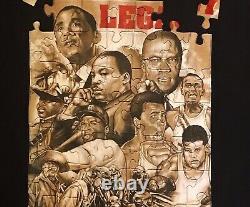 Vintage African American T Shirt Malcom X, Marcus Garvey, MLK, Obama, Ali