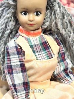 Vintage African-American black Barbie clone Grandma Doll w Rooted Gray Hair