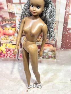 Vintage African-American black Barbie clone Grandma Doll w Rooted Gray Hair