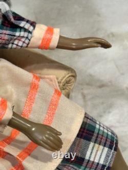 Vintage African-American black Barbie clone Grandma Doll w Rooted Gray Hair