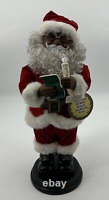 Vintage Animated Talking Black African American Santa Claus Merry Christmas