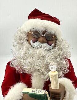 Vintage Animated Talking Black African American Santa Claus Merry Christmas