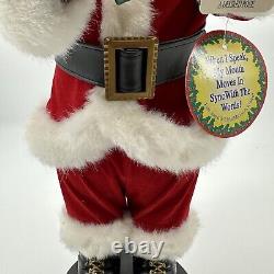 Vintage Animated Talking Black African American Santa Claus Merry Christmas