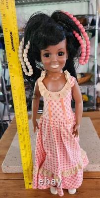 Vintage BLACK African American CRISSY DOLL TWIRLY BEADS Hair Grows