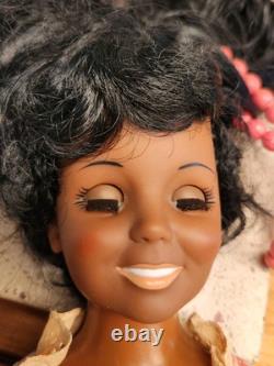 Vintage BLACK African American CRISSY DOLL TWIRLY BEADS Hair Grows