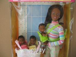 Vintage Barbie Cool Sitter African American Teen Skipper Doll With 4 Babies