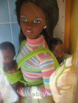 Vintage Barbie Cool Sitter African American Teen Skipper Doll With 4 Babies