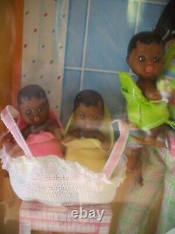 Vintage Barbie Cool Sitter African American Teen Skipper Doll With 4 Babies
