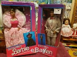 Vintage Barbie and ken Dream Glow Barbie African American Black DollsNRFB 2422