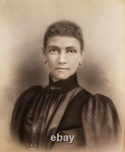 Vintage Beautiful African American Black Woman 1860s Large Format Photo Portrait