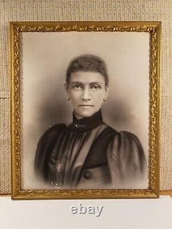Vintage Beautiful African American Black Woman 1860s Large Format Photo Portrait