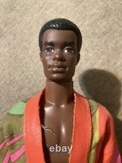 Vintage Bend Leg Talking Brad Doll 1969 Mattel Hong Kong Black Molded Hair RARE