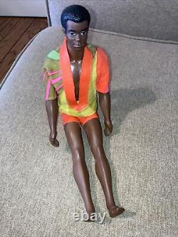 Vintage Bend Leg Talking Brad Doll 1969 Mattel Hong Kong Black Molded Hair RARE