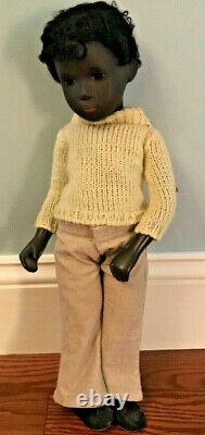 Vintage Black African American Boy Caleb Sasha Doll 16 Sweater & Pants