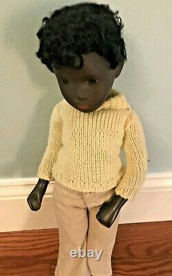 Vintage Black African American Boy Caleb Sasha Doll 16 Sweater & Pants