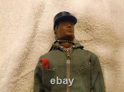 Vintage Black African American Gi Joe Hasbro 1965 1st Year With Uniform & Acces