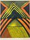 Vintage Black African American Modern Hard Edge Print, Carol Ann Carter 1977