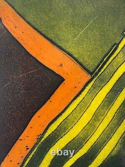 Vintage Black African American Modern Hard Edge Print, Carol Ann Carter 1977