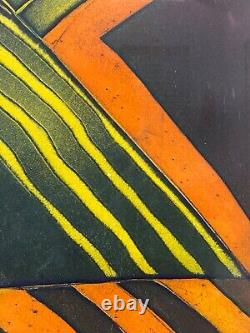 Vintage Black African American Modern Hard Edge Print, Carol Ann Carter 1977