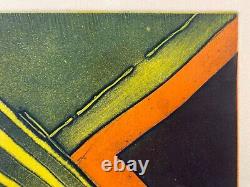 Vintage Black African American Modern Hard Edge Print, Carol Ann Carter 1977