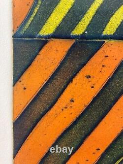 Vintage Black African American Modern Hard Edge Print, Carol Ann Carter 1977