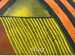 Vintage Black African American Modern Hard Edge Print, Carol Ann Carter 1977