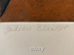 Vintage Black African American Modern Hard Edge Print, Carol Ann Carter 1977