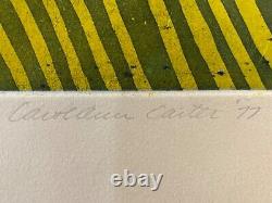 Vintage Black African American Modern Hard Edge Print, Carol Ann Carter 1977