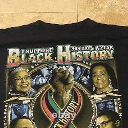 Vintage Black History African American Heritage T-Shirt Y2K 2000s Size 2XL