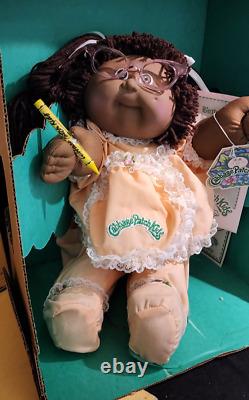 Vintage Cabbage Patch Doll 1983 African American Black Original Clothes box