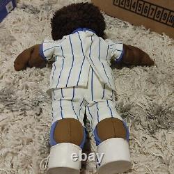 Vintage Cabbage Patch Kids Doll Brown Yarn Hair African American Chicago Cubs