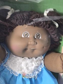 Vintage Cabbage Patch Kids Girl Doll 1984 African American Black AA Papers BOX